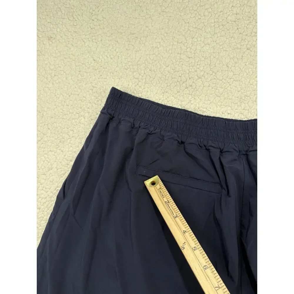 Athleta Brooklyn Wide Leg Crop Pant Womens 20 Navy Pull On Stretch Athleisure